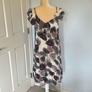 NWT Pullover Sundress with off shoulder ruffle and adjustable straps.